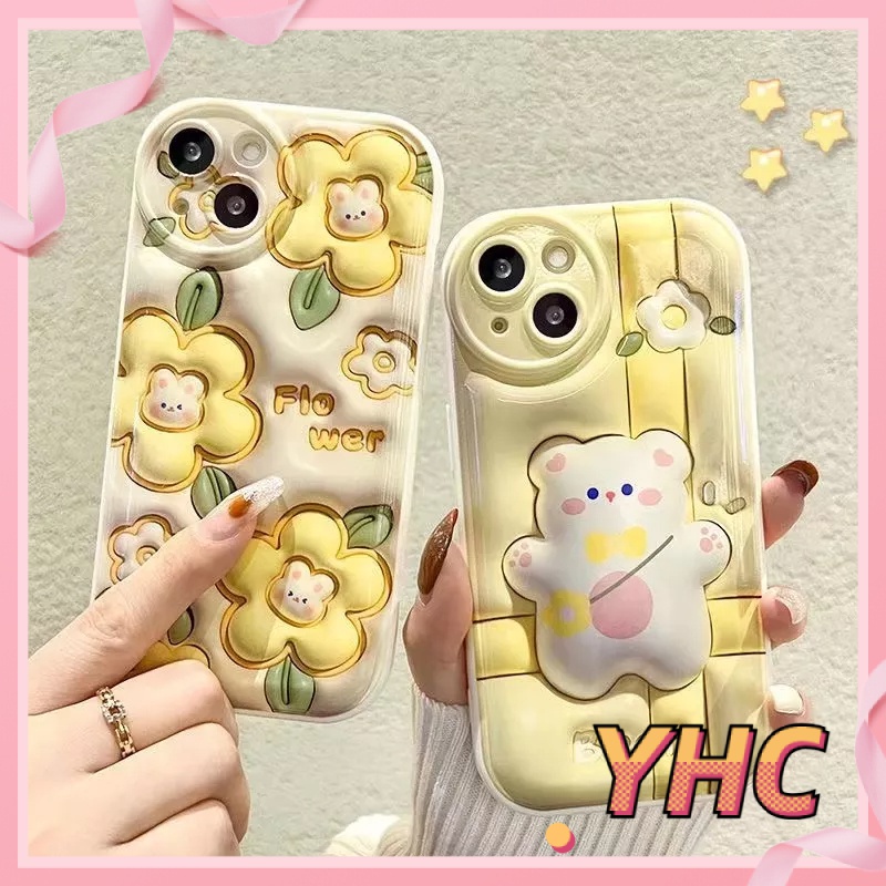 Ốp lưng iphone Bó hoa thỏ tươi nhỏ 3D hiệu ứng vỏ bong bóng silicone Cho iPhone 6 / 6S / 6splus / se / 7 / 7plus / 8 / 8plus / X / xs / xsmax / 11 / 12 / 13 / 14 / Plus / Pro-5068