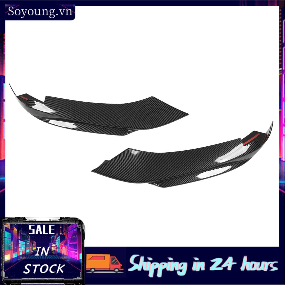 Soyoung Front Bumper Lip Wing Spoiler Long Durability Exquisite Craftsmanship Carbon Fibre Style for Vehicle