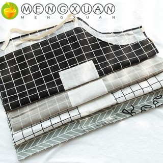 Tạp Dề Nấu Ăn Bằng Cotton Lanh Họa Tiết Sọc Caro Đẹp Mắt