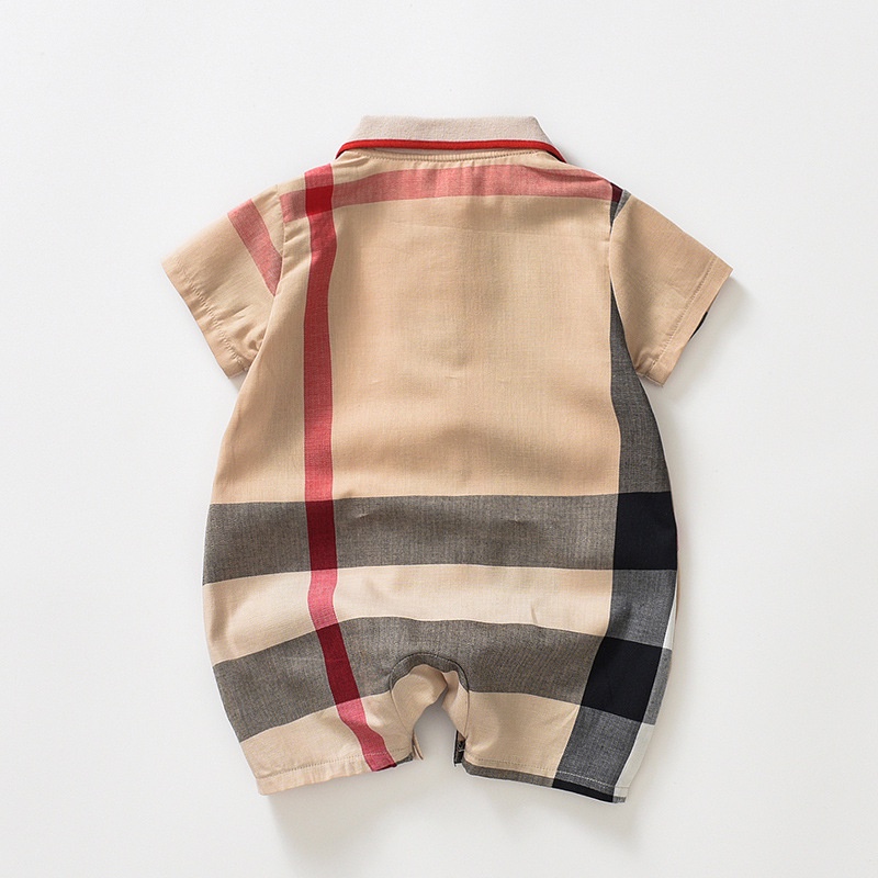 Áo Liền Quần Polo Tay Ngắn Thời Trang Cho Bé Trai 0-18 Tháng Tuổi