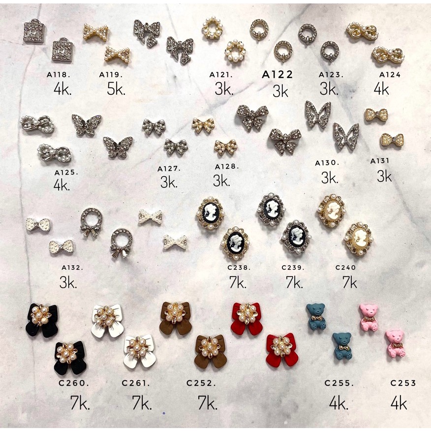 Bảng charm loại 2 bảng 3,4- đồ nails chuyên nghiệp-đồ nails nhật quyên