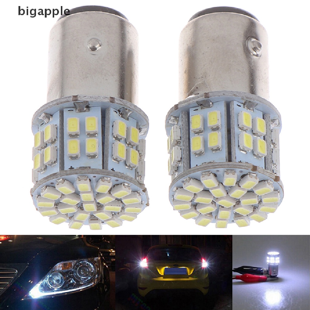 Set 2 Đèn LED Phanh Xe Ánh Sáng Trắng 12V 1157 50SMD 1206 6000K Dành Cho Ô Tô