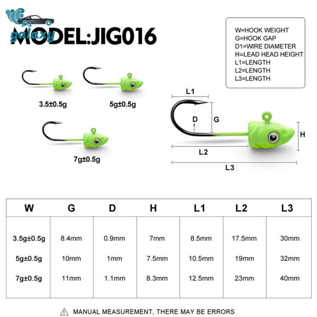 Galaxy Set 5 Mồi Giả Nhử Cá 3.5g / 5g / 7g Gắn Kèm Móc Câu