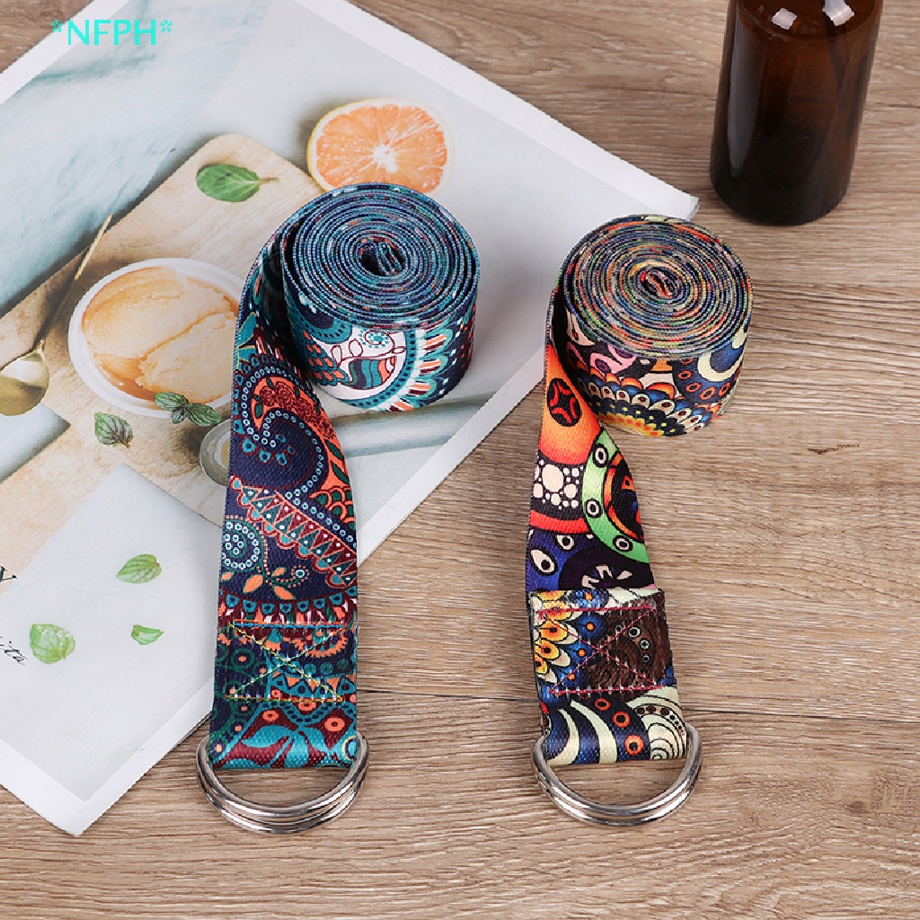 Dây Đai Tập Yoga In Họa Tiết Nhiều Màu Tùy Chỉnh Tiện Dụng Mới