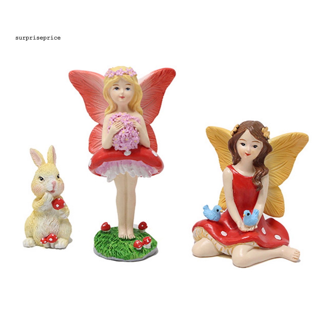 Spa Bộ 3 Tượng Nấm Ba Chiều Bề Mặt Mịn Trang Trí Nhà Cửa Thủ Công Mỹ Nghệ Cổ Tích