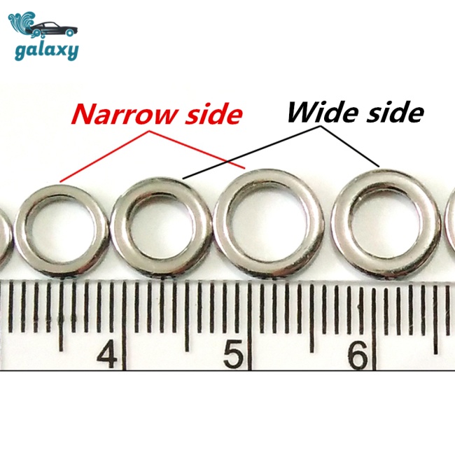 Galaxy Set 100 Khuyên Xỏ Bằng Thép Không Gỉ Màu Trơn # 0#~14#