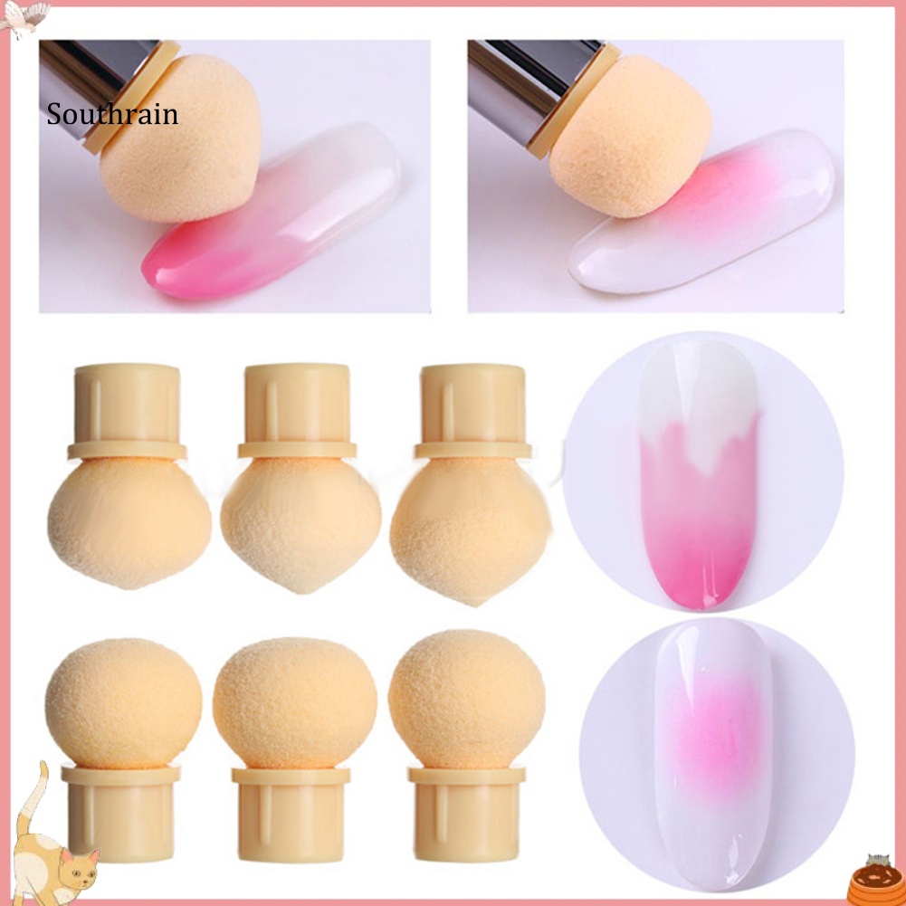 Set 6 Đầu Mút Mềm Thay Thế Cho Bút Vẽ Móng Tay