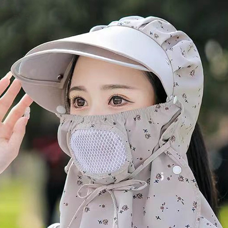 Ygt Mũ Chống Nắng Chống Tia Cực Tím Có Tấm Che Mặt Và Cổ Tiện Dụng Cho Nữ