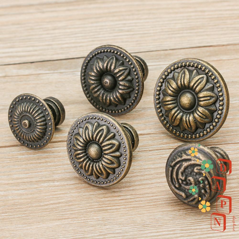 Set 2 Tay Nắm Cửa Tủ Bằng Đồng Thau Phong Cách Cổ Điển