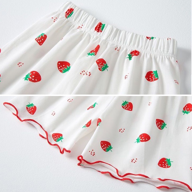 Bộ Đồ Ngủ Tay Ngắn Mềm Mại Thoải Mái Phong Cách Hàn Quốc Thời Trang Mùa Hè Cho Bé Gái 0-6 Tuổi