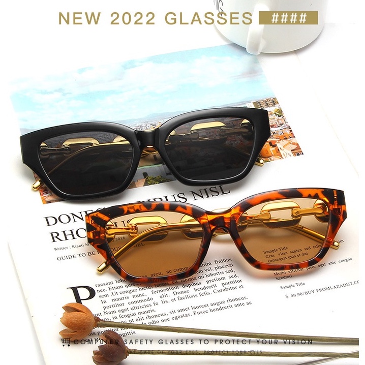 Kính Mát Mắt Mèo Chống Tia UV400 Phong Cách Cổ Điển Cho Nữ