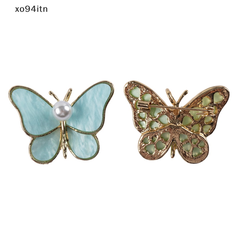 1 Ghim Cài Áo Hình Bướm Đính Ngọc Trai Nhân Tạo Thời Trang