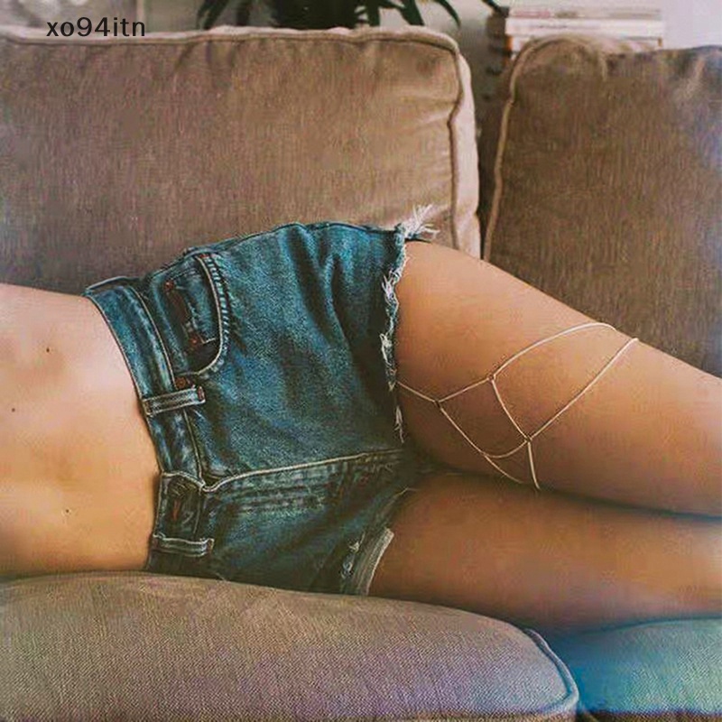 Chuỗi Dây Tua Rua Đeo Đùi Nhiều Lớp Co Giãn Có Thể Điều Chỉnh Phong Cách Quyến Rũ