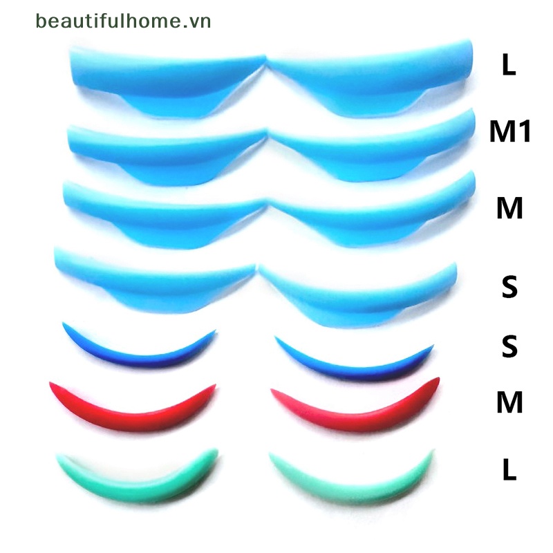 Set 7 Cặp Đệm Silicone Hỗ Trợ Uốn Mi Giả