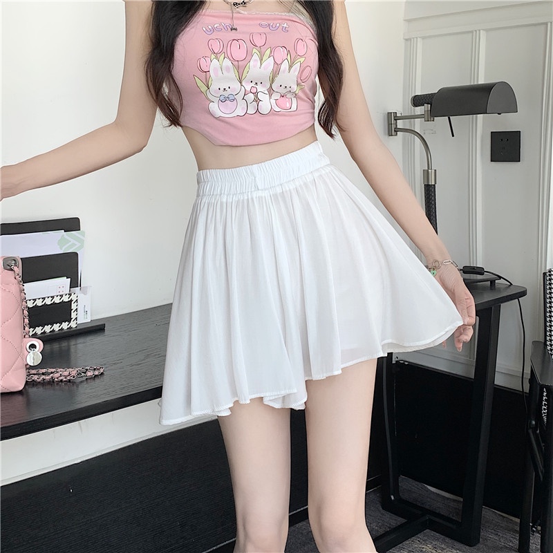 SUXI Quần ngắn ống rộng Lưng Cao Co Giãn Thời Trang Mùa Hè Phong Cách Hàn Quốc Dành Cho Nữ