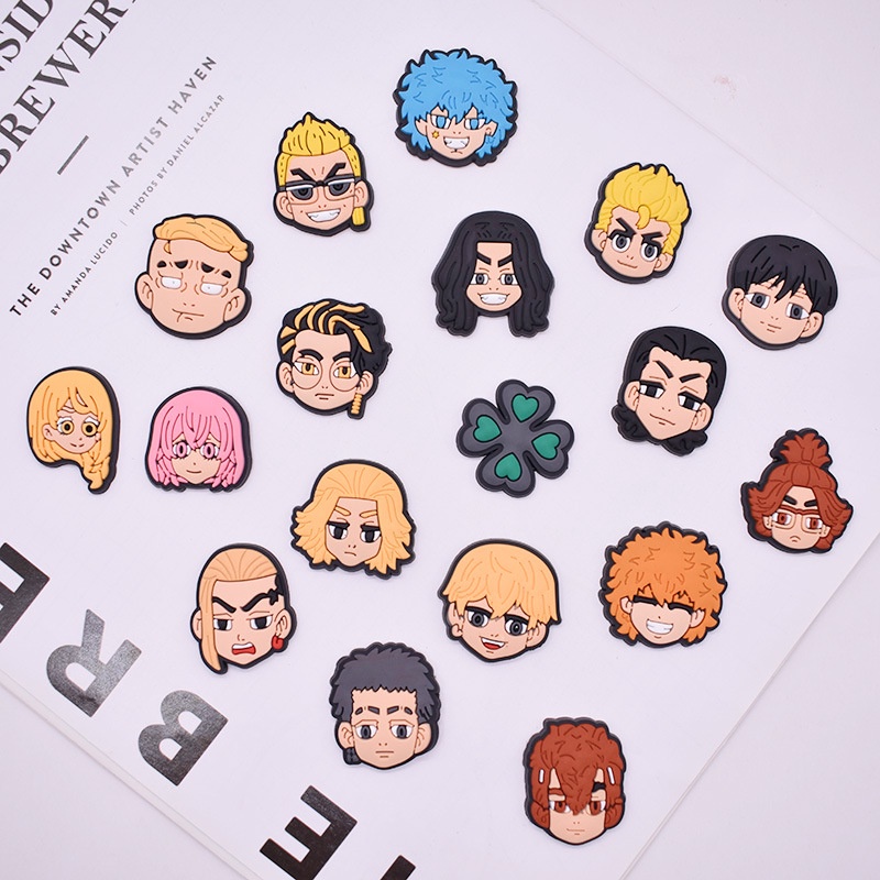 Crocs Jibbitz Pins Shounen Anime DIY Giày Nút Quyến Rũ