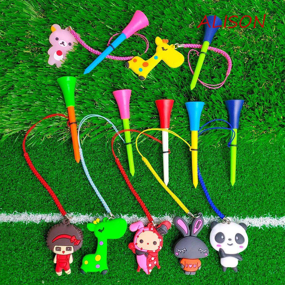 Quả Bóng Đánh Golf Bằng Cao Su PVC Bện Họa Tiết Hoạt Hình Kèm Dây Thừng Chống Mất