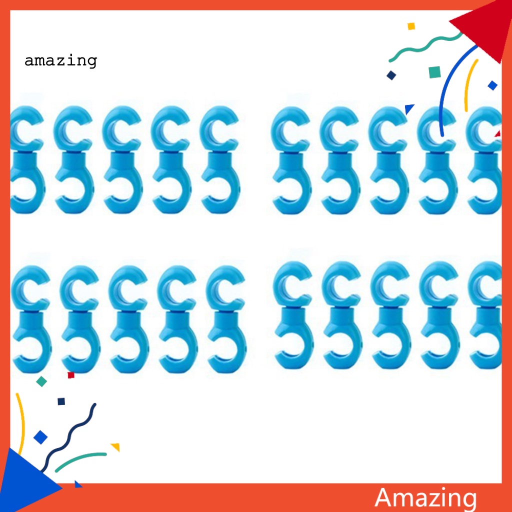 Bộ 20 Kẹp Dây Cáp Xe Đạp Hình Chữ S Nhiều Màu Có Thể Xoay Được