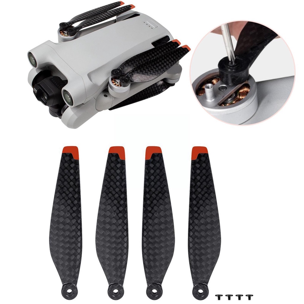 Set 8 / 4 Cánh Quạt 6030F Bằng Sợi Carbon Chuyên Dụng Cho Dji Mini 3 Pro R3Q3