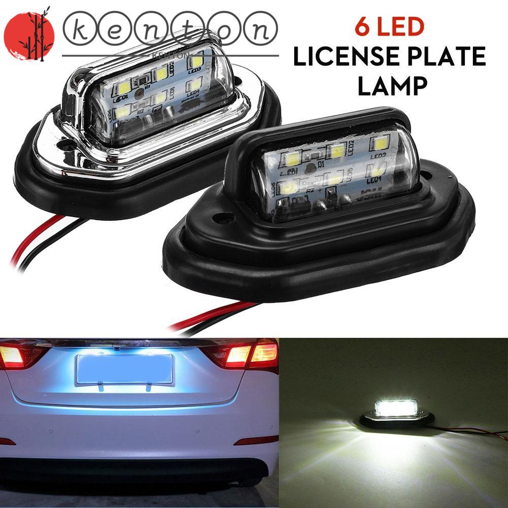 Đèn led 6 bóng 10-30V siêu sáng chống thấm nước gắn biển số xe hơi/ xe tải