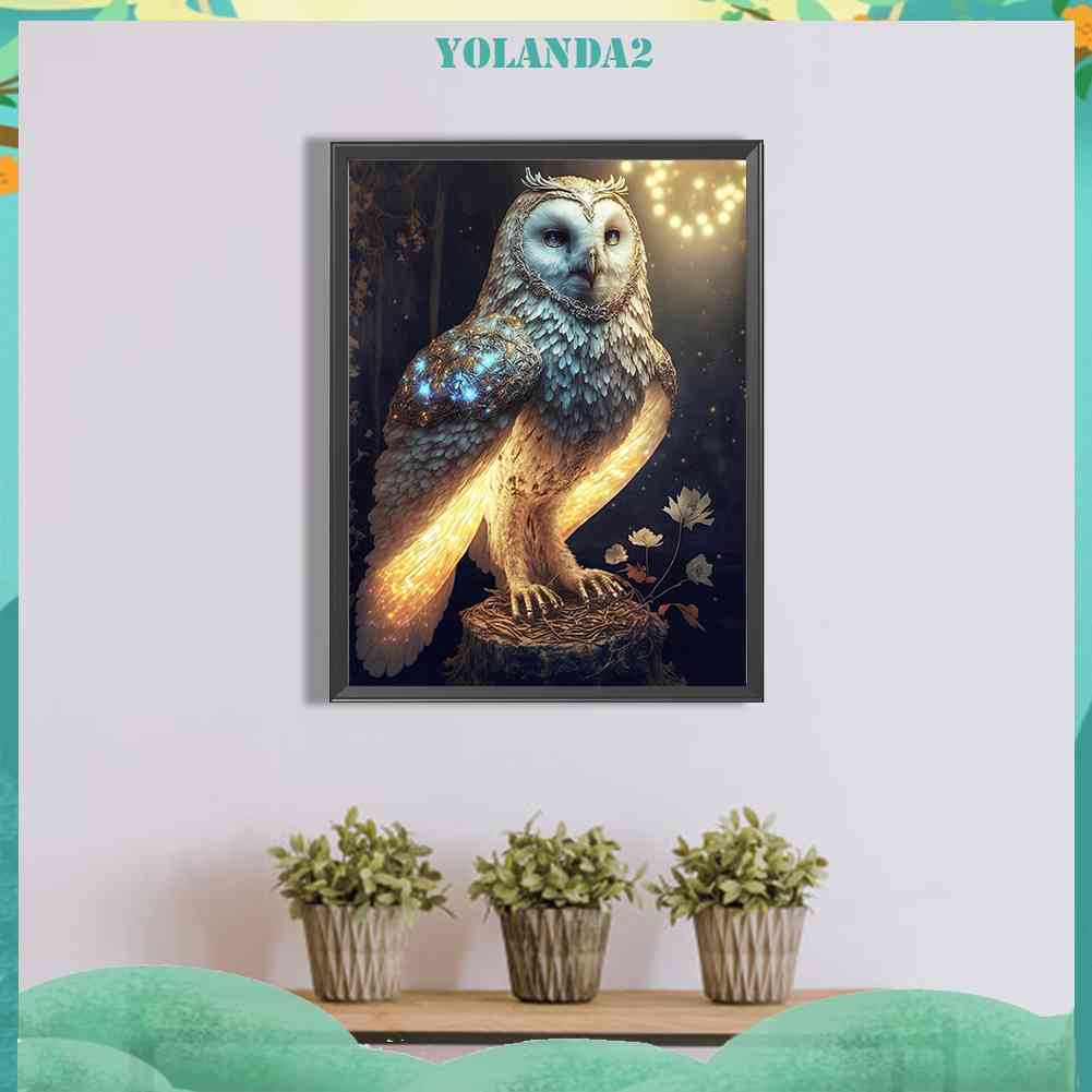 Tranh Đính Đá Kim Cương Toàn Bộ 5D DIY Hình Vẽ Con Cú