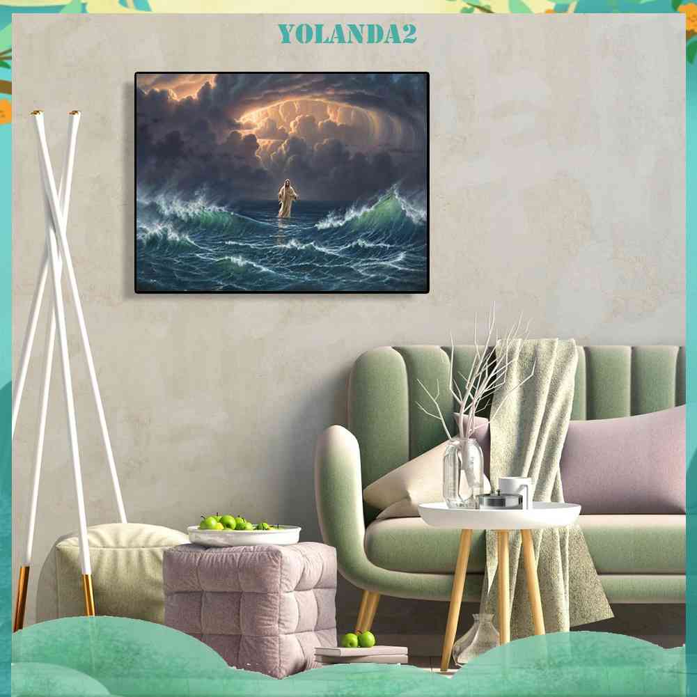 Tranh Đính Đá Kim Cương Toàn Bộ 5D DIY Hình Chúa Jesus