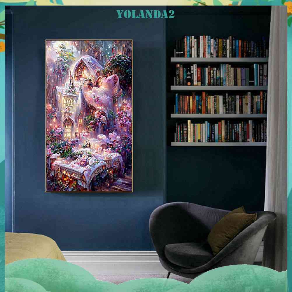 Bộ Tranh Đính Đá 5D Toàn Diện Họa Tiết Hoa Hồng Độc Đáo Trang Trí Nhà Cửa