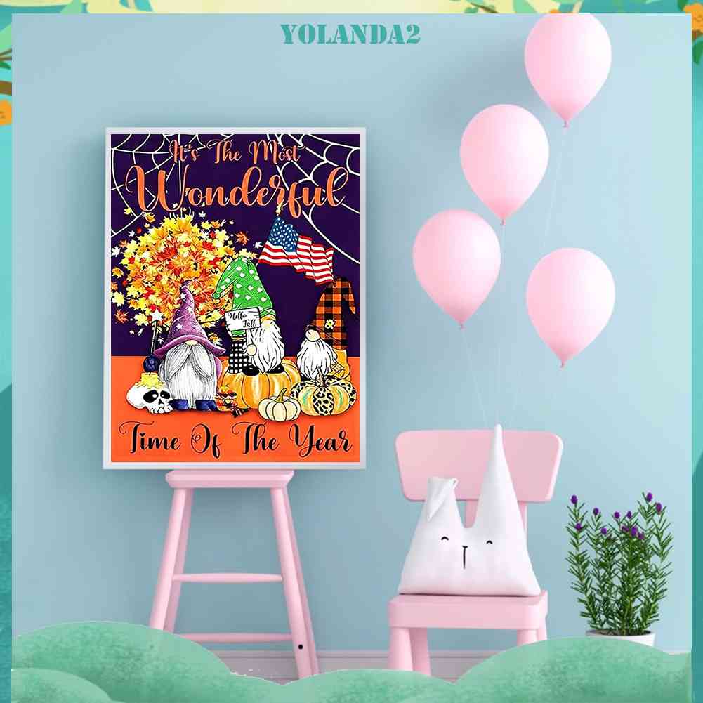 Tranh Đính Đá Kim Cương Toàn Bộ 5D DIY Hình Vẽ Bí Ngô