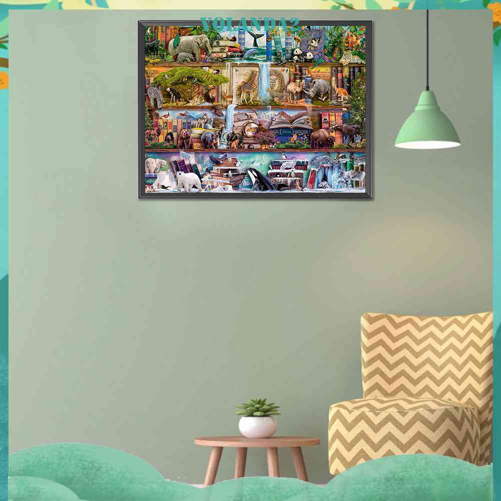 Bộ Tranh Đính Đá 5D Họa Tiết Động Vật Độc Đáo Diy Dùng Trang Trí Nhà Cửa