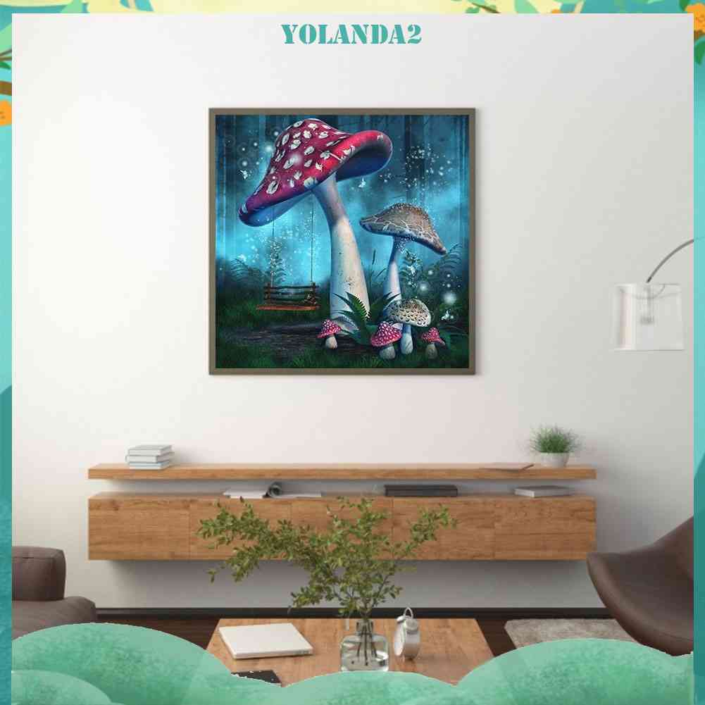 Tranh Đính Đá Kim Cương Toàn Bộ 5D DIY Hình Cây Nấm