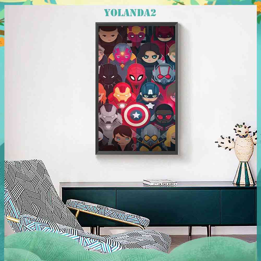 Bộ Tranh Đính Đá 5D Họa Tiết Hoạt Hình Dễ Thương Độc Đáo DIY Dùng Trang Trí Nhà Cửa