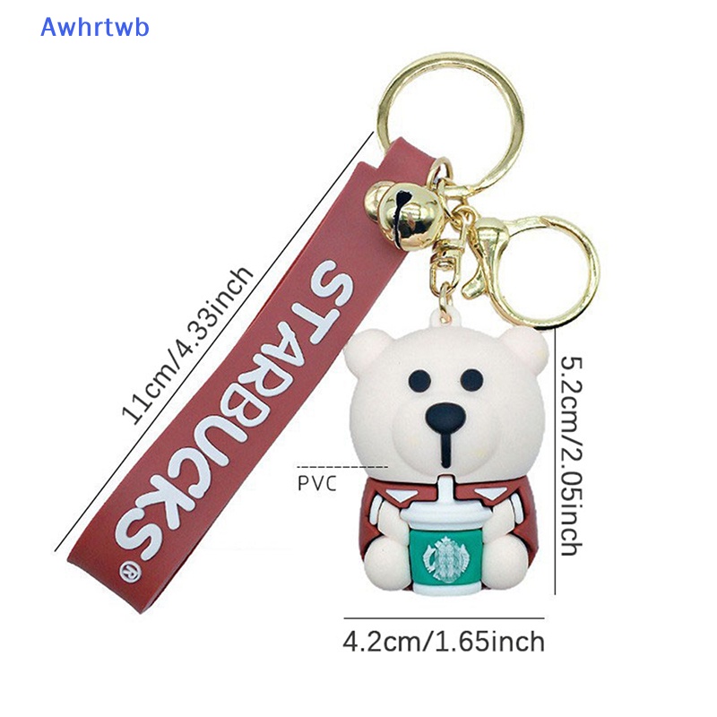 Móc Chìa Khóa Silicon Hình Gấu Bông Ba Chiều Dễ Thương Mới