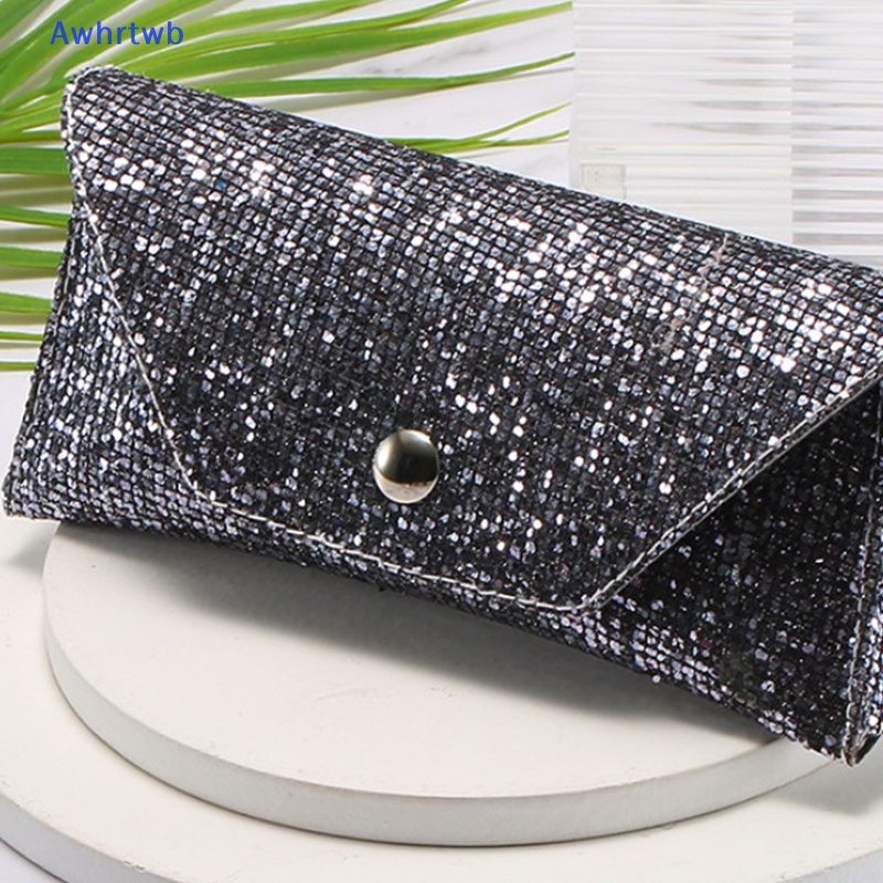 Hộp Đựng Mắt Kính Bằng Da Mềm Đính Kim Sa Lấp Lánh Phong Cách Retro Mới