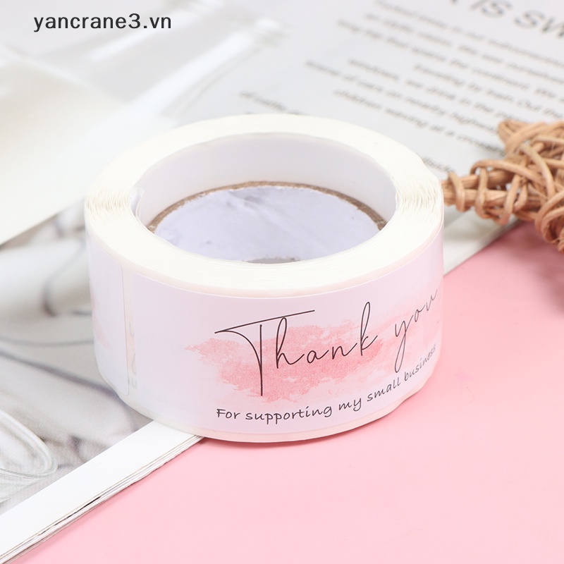 Cuộn 120 Nhãn Dán Thank You Tự Dính Trang Trí Gói Hàng {yancrane3.vn}