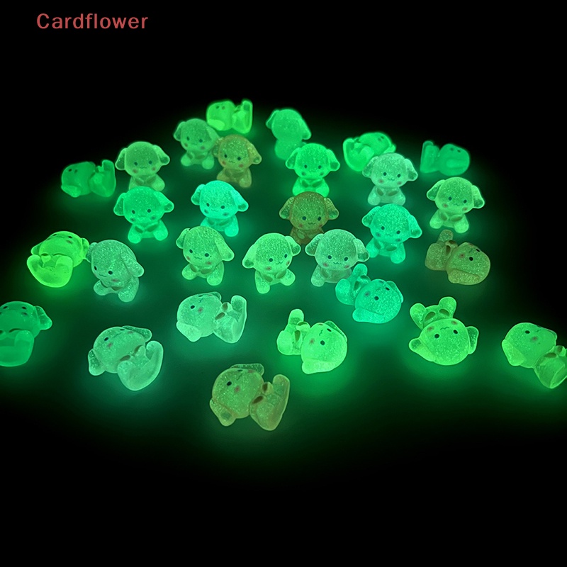 &lt; Cardflower &gt; Bộ 2 Tượng Trang Trí Hoạt Hình Mini Bằng Nhựa Phát Quang Trong Bóng Tối Mới