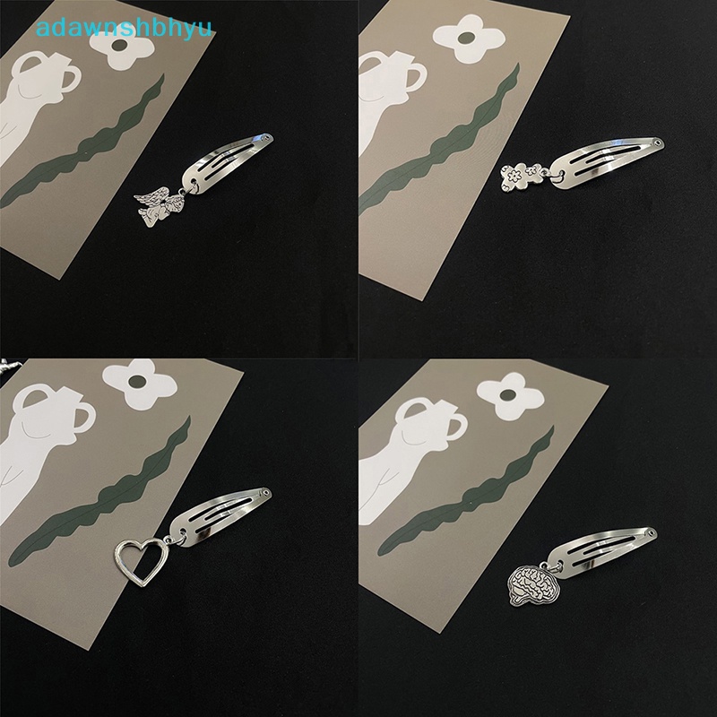 1 Kẹp Tóc Kim Loại Màu Bạc Hình Trái Tim Thời Trang Cho Nữ