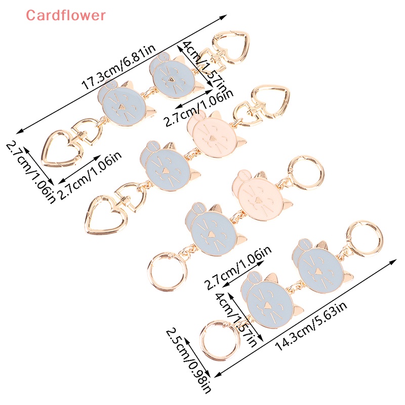 Dây Xích Nối Dài Túi Xách Tráng Men Hình Mèo Dễ Thương