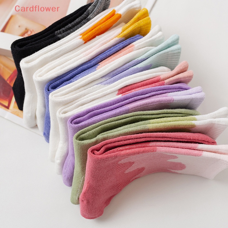 1 Cặp Vớ Cotton Giữ Ấm Màu Kẹo Ngọt Thời Trang Thu Đông Dành Cho Nữ