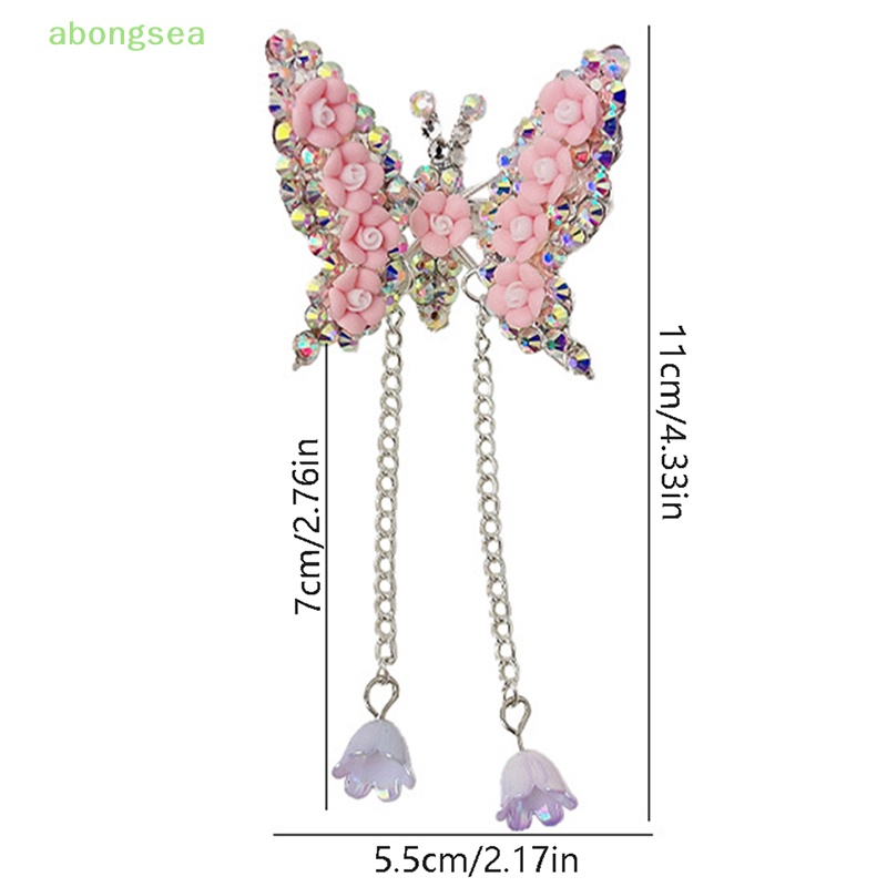 Kẹp Tóc Hình Cánh Bướm Phối Tua Rua Dễ Thương Cho Bé Gái