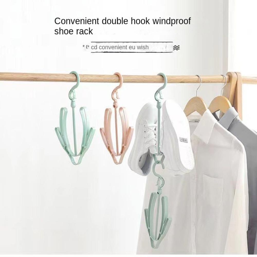 KUNHEV Set 4 Móc Phơi Khăn Choàng / Giày Đa Năng Xoay Được Tiện Dụng