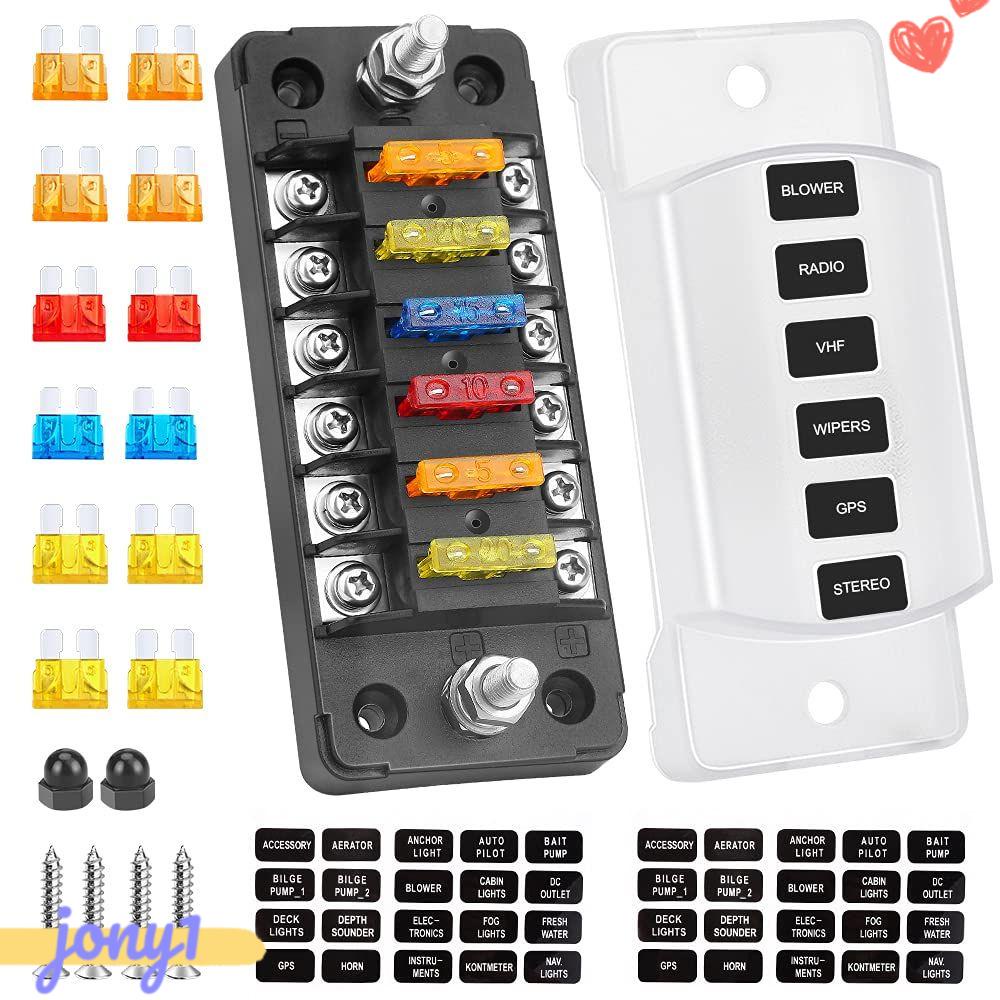 Giá Đỡ Cầu Chì Lưỡi Dao Lamye Có Đèn LED Báo Hiệu Thông Dụng Cho Tàu Thuyền RV