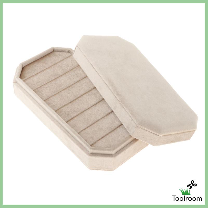 Giá Đỡ Trưng Bày Nhẫn Có Nắp Đậy Bằng Nhung Tiện Dụng