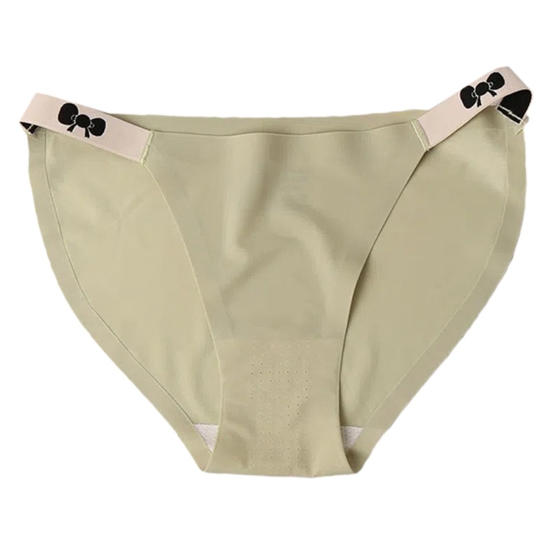 Quần Lót Không Đường May Lưng Thấp Màu Trơn Đính Nơ Xinh Xắn