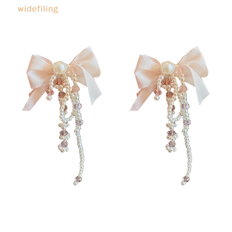 Bông Tai Mạ Bạc 925 Hình Nơ Đính Ngọc Trai Lấp Lánh Thời Trang