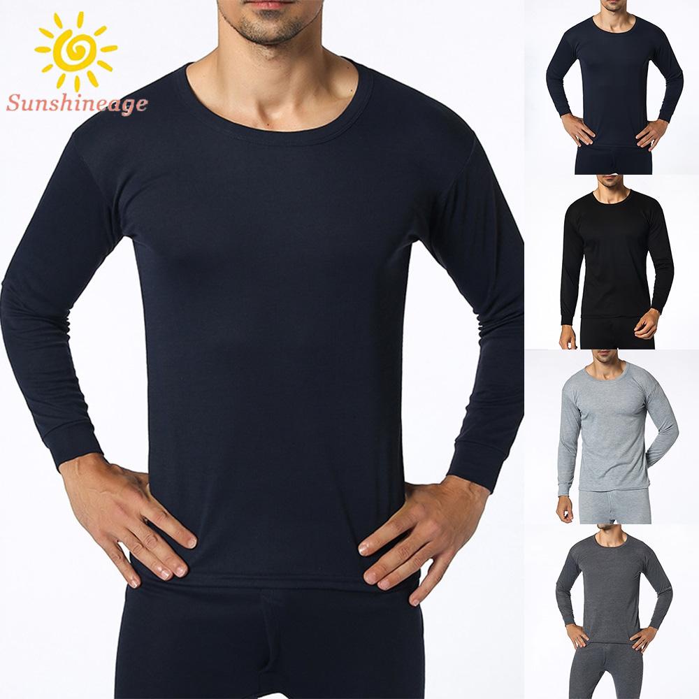 Áo Thun DàI Tay Cổ TròN MàU SắC Đơn GiảN Cho Nam Size L-3XL
