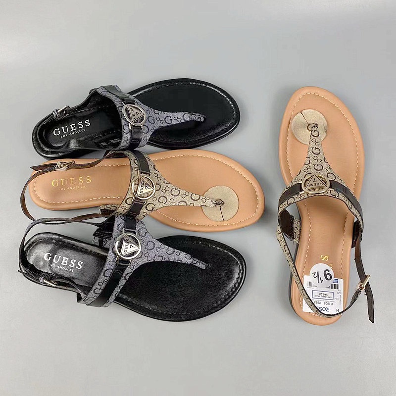 【Hàng Authentic】Giày Sandal GUESS Đế Mềm Chống Trượt Thoải Mái Thời Trang Mùa Hè Châu Âu Cho Nữ