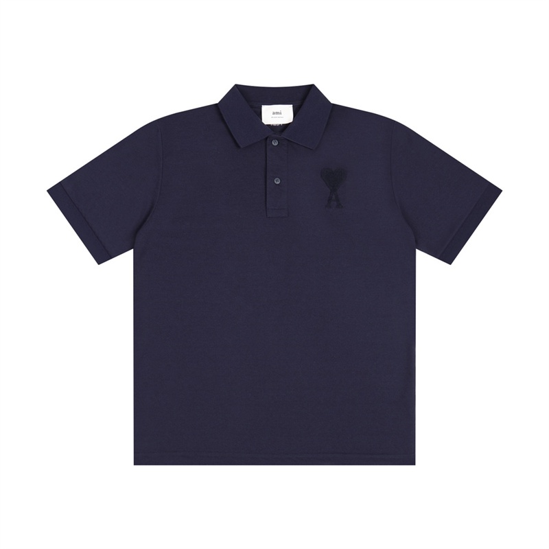 Áo Thun polo Ngắn Tay Thêu Hình Trái Tim Nhỏ Thời Trang Unisex M-I88-