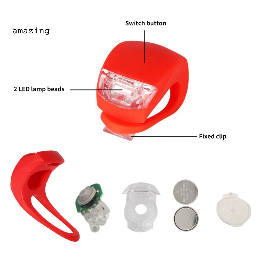 Đèn Đuôi Ếch Bằng Cao Su Chống Mòn Độ Sáng Cao Cho Xe Đạp