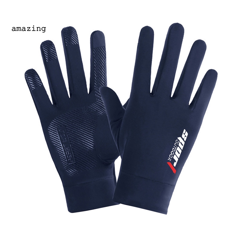 1 Đôi Găng Tay Lái Xe Đạp Bằng Silicon Có Thể Dùng Màn Hình Cảm Ứng Dễ Sử Dụng