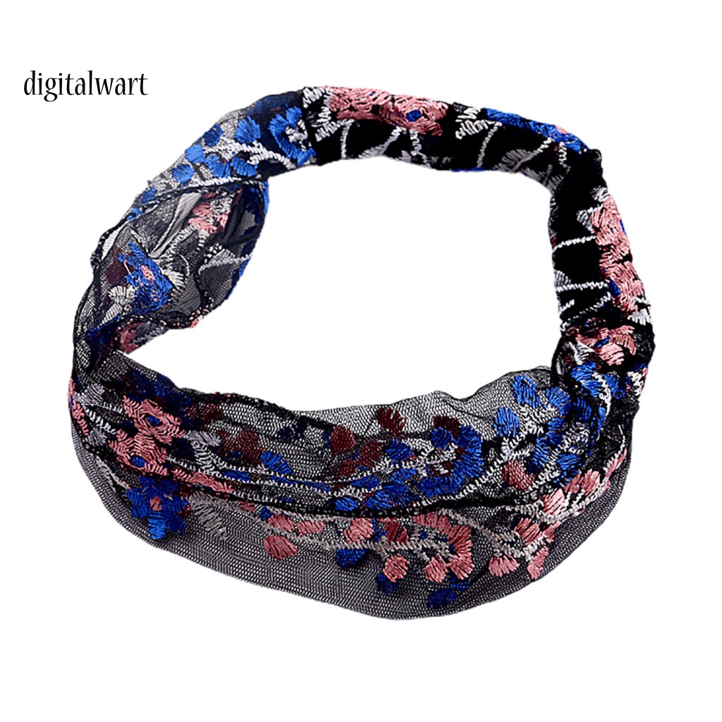 Kỹ Thuật Số| Băng Đô Ren Co Giãn Bản Rộng Thêu Hoa Dễ Thương Tùy Chỉnh Thời Trang Cho Nữ